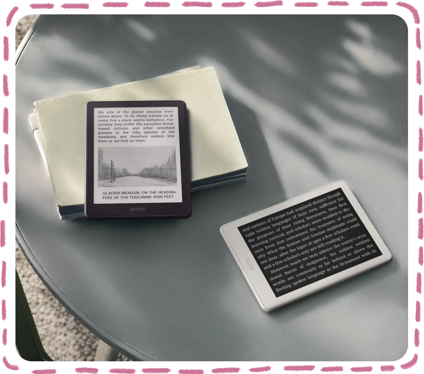 BOOX Go 6 Gen II digital ebook reader in Pakistan lifestyle view