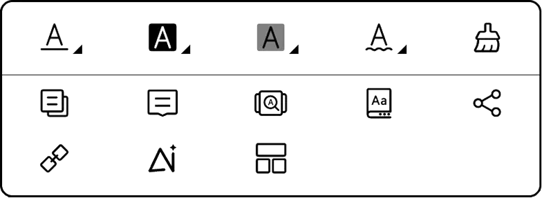 BOOX Go 6 Gen II reading and annotation tool symbols