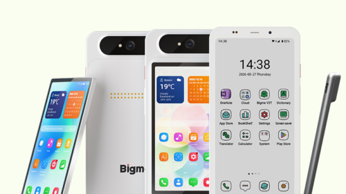 Bigme HiBreak Dual 3 85FPS detachable LCD 5G 6.13-inch E Ink front side and stylus