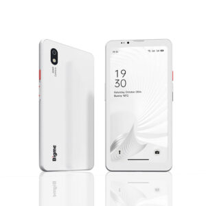 Bigme HiBreak Pro Black and White E Ink 6.13-inch 300 PPI white smartphone front and back